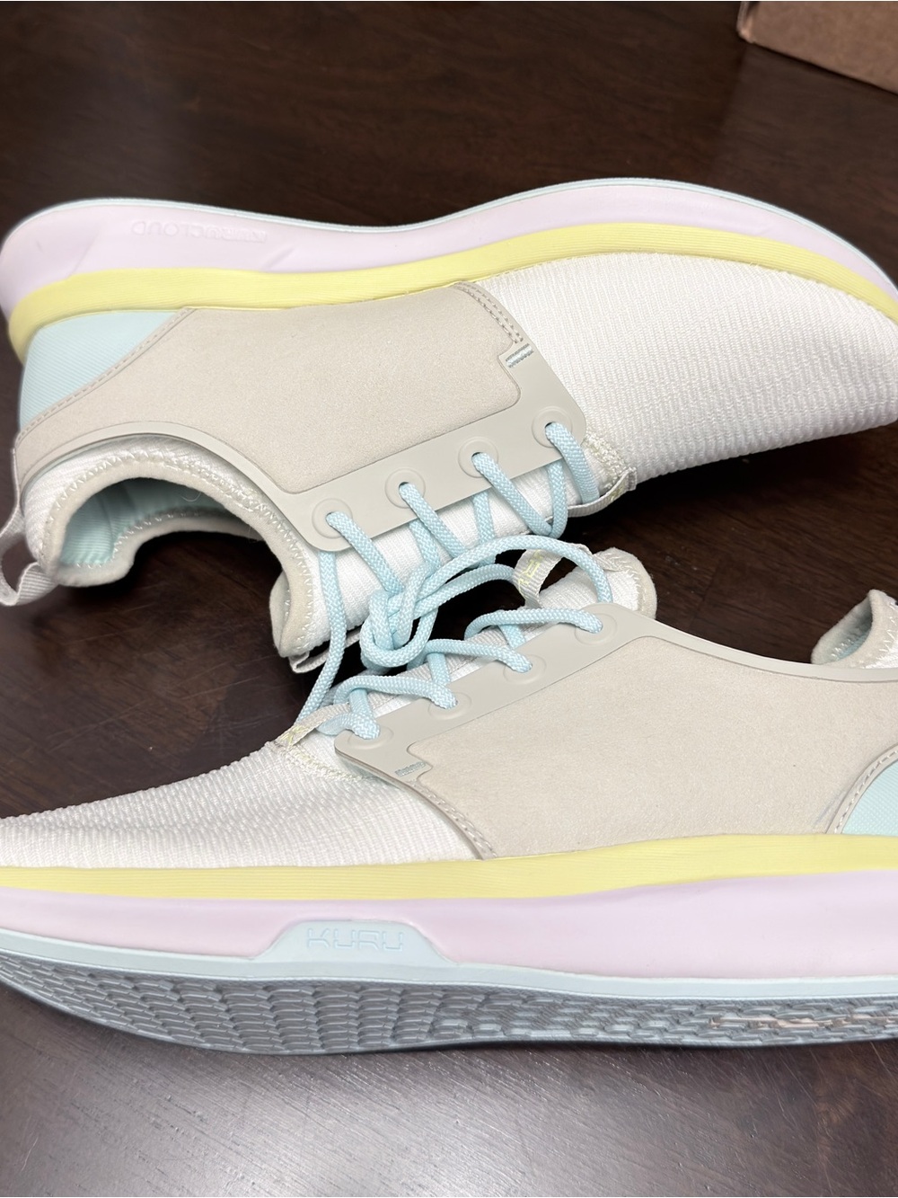 KURU Light Blue and White Women's Comfort Sneaker